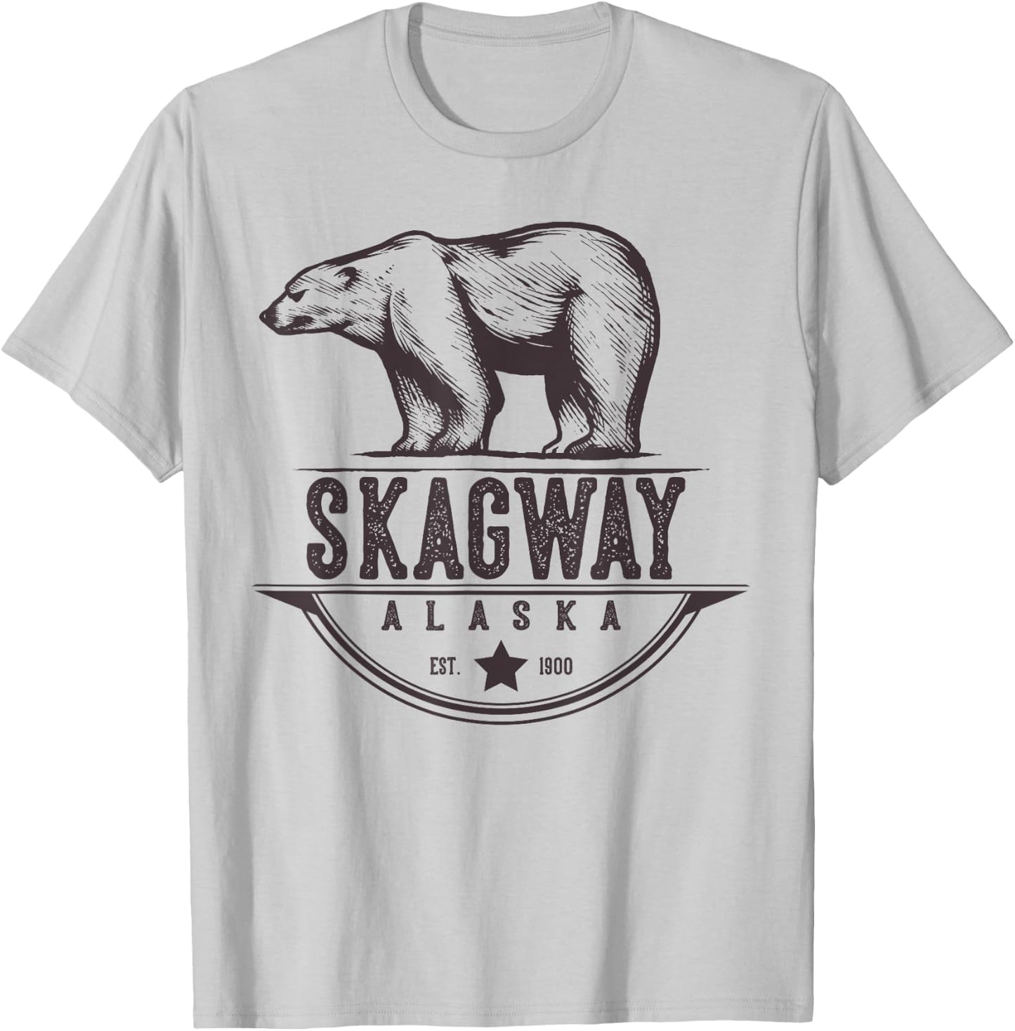 Skagway Alaska Bear Vacation And Cruise Gift T-Shirt - T-Shirt | Ash