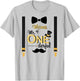 Mama Of Mr One-derful Party Gold-Black Mustache 1st Birthday T-Shirt - T-Shirt | Ash
