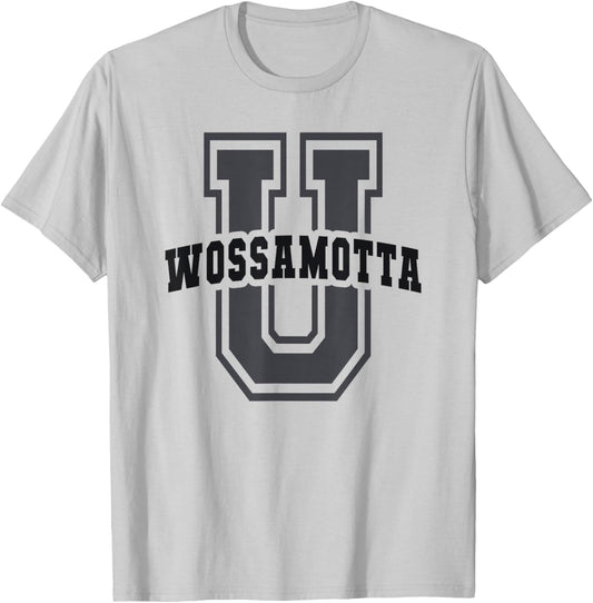 Sarcastic WOSSAMOTTA University Academy Cheerleader Game On T-Shirt - T-Shirt | Ash
