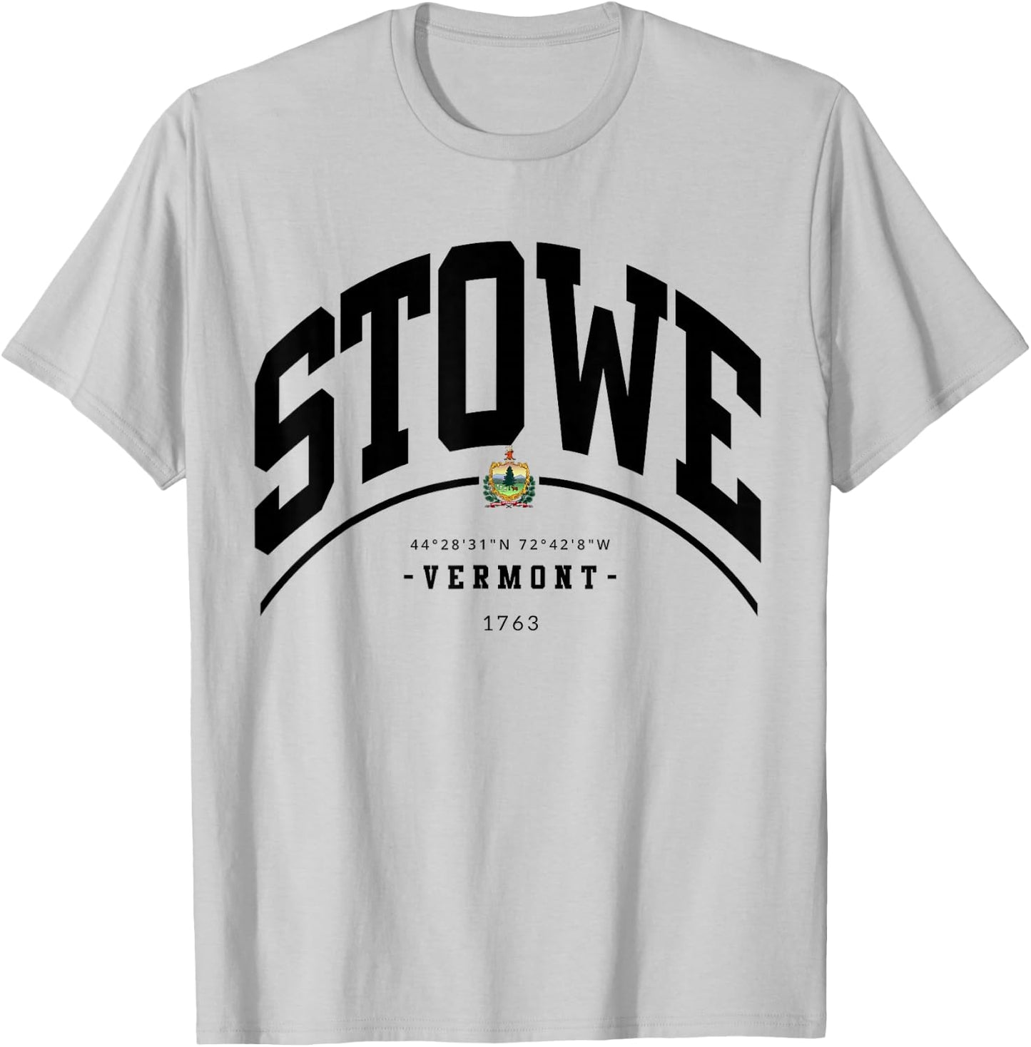 Stowe Vermont Hiking Stowe Souvenir Retro Mountain T-Shirt - T-Shirt | Ash