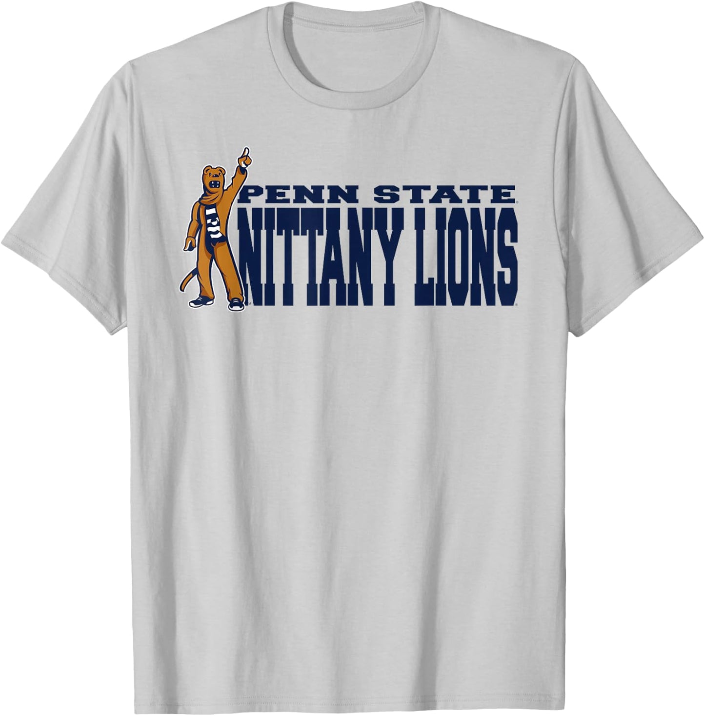 Penn State Nittany Lions Mascot Custom Logo T-Shirt - T-Shirt | Ash
