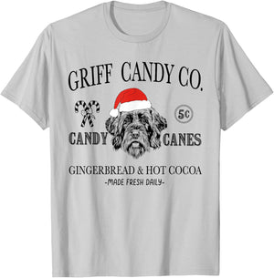 Funny Santa Wirehaired Pointing Griffon Christmas Vintage T-Shirt - T-Shirt | Ash