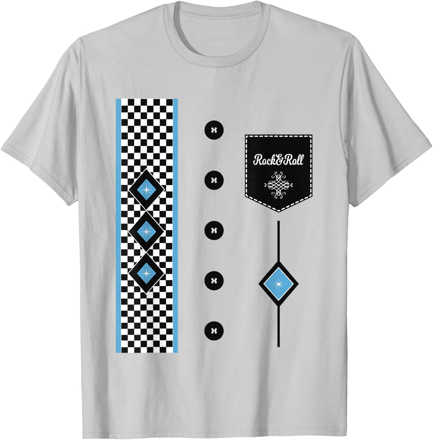 1950s Sock Hop Costume Retro 50s Rockabilly Bowling T-Shirt - T-Shirt | Ash