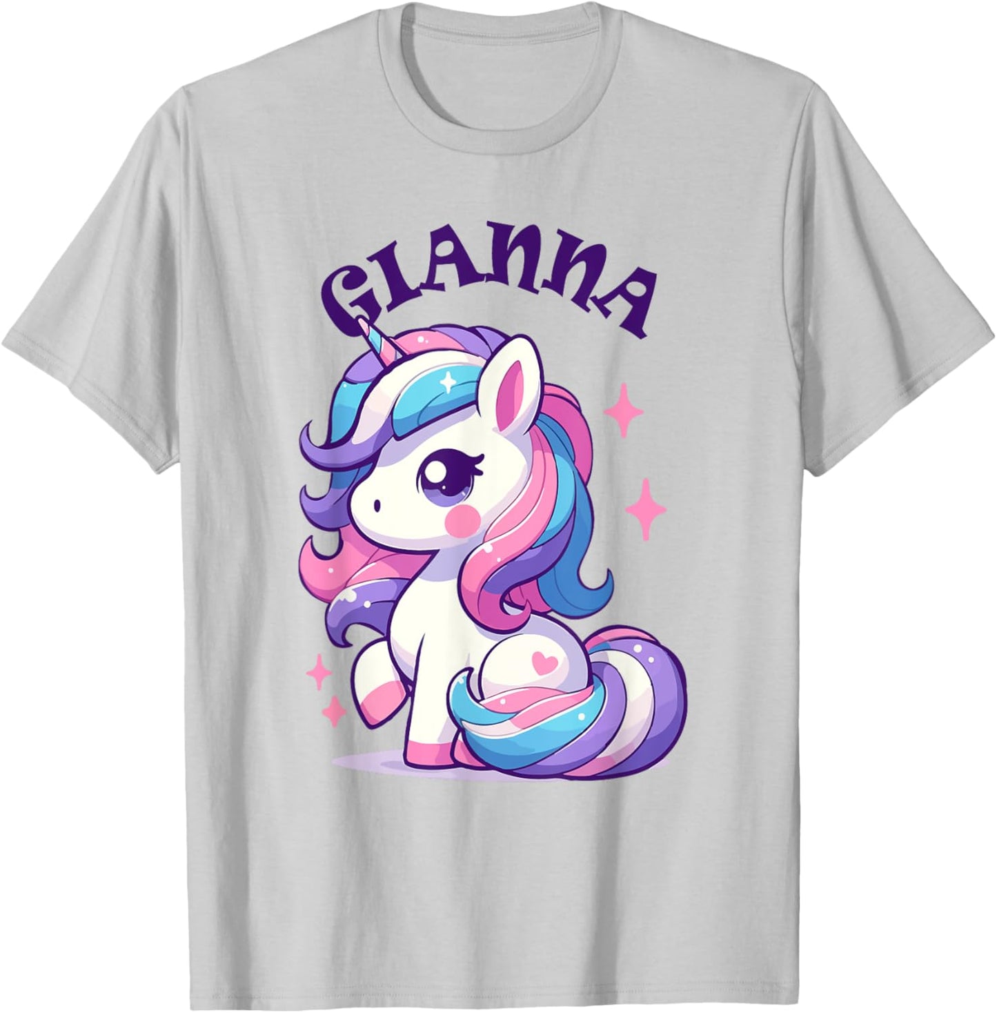 Gianna Cute Unicorn Design for Girls Name Gianna T-Shirt - T-Shirt | Ash