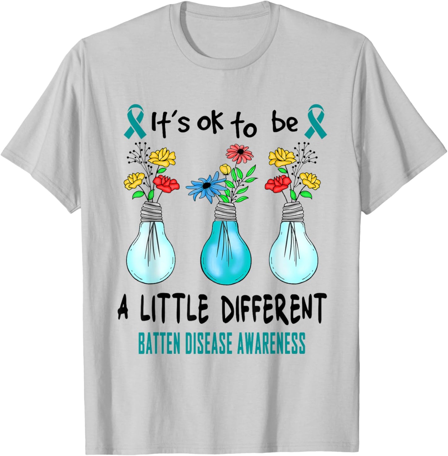 It's Ok To Be A Little Different Batten Disease Awareness T-Shirt - T-Shirt | Ash