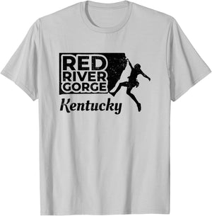 Red River Gorge Kentucky Rock Climber T-Shirt - T-Shirt | Ash