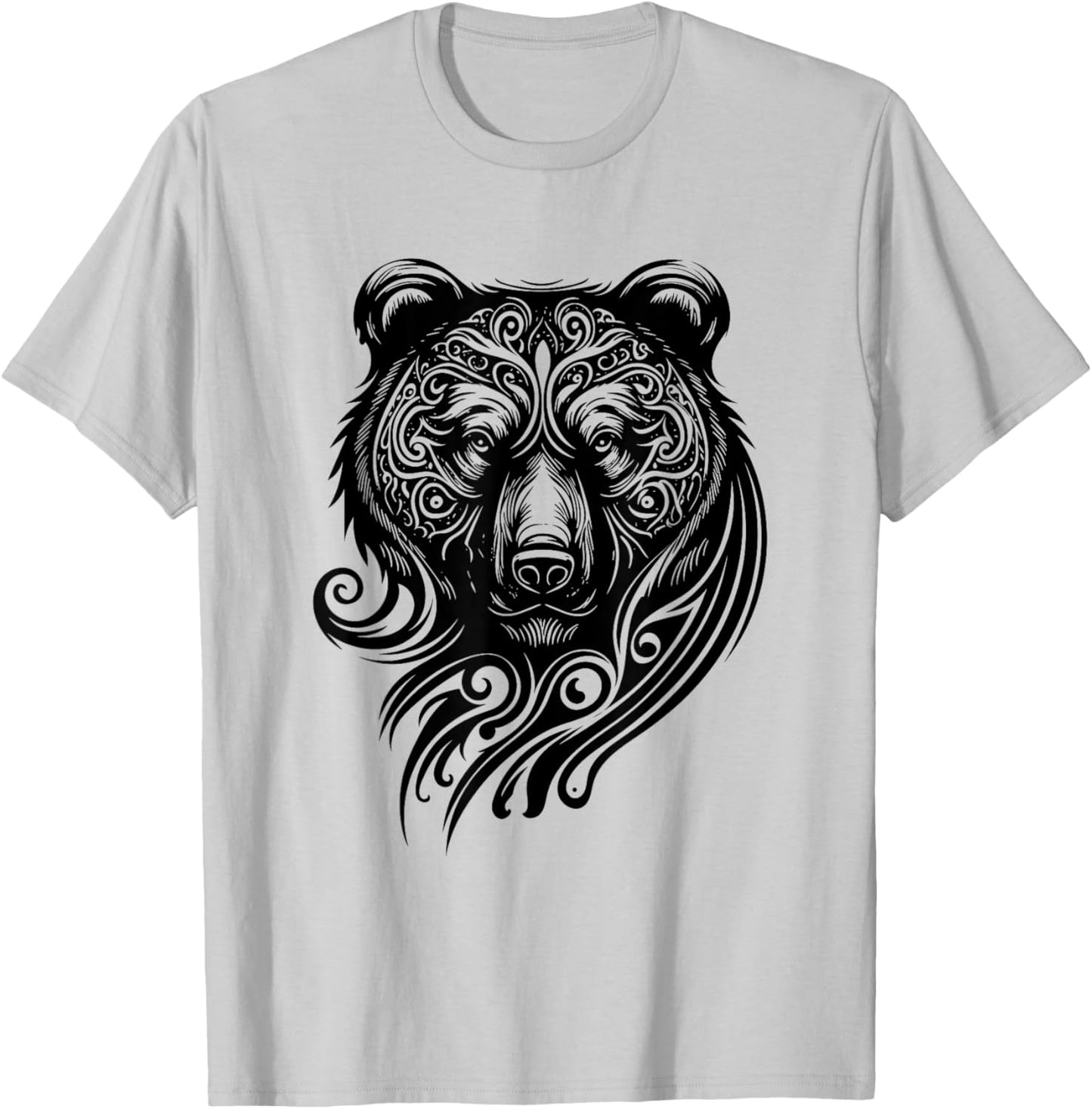 Bear Grizzly Nordic Indian Celtic Mythology Wild Animal Fan T-Shirt - T-Shirt | Ash