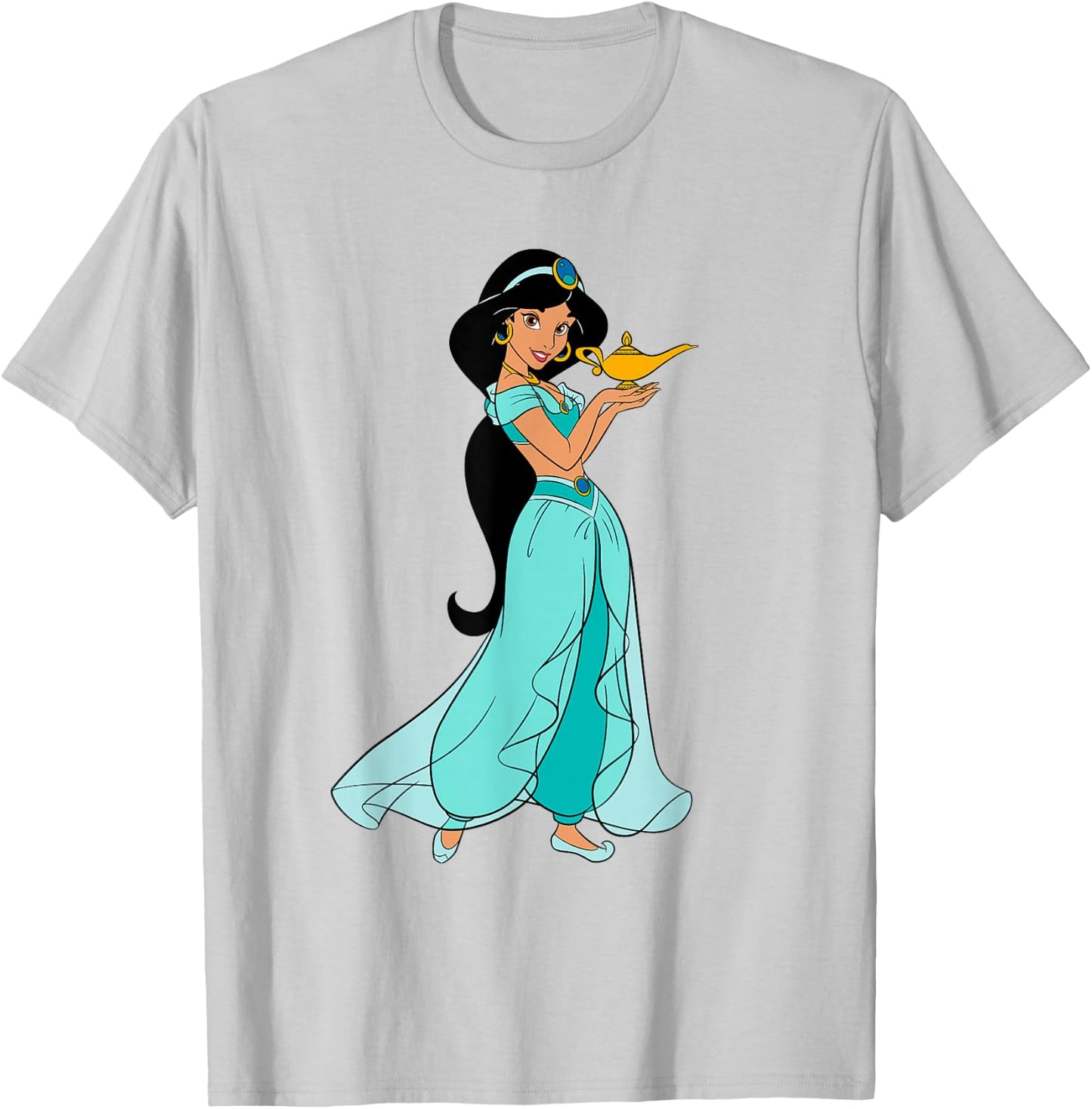 Disney Aladdin Princess Jasmine and Magic Lamp 90s T-Shirt - T-Shirt | Ash