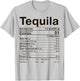 Tequila Nutrition Facts Thanksgiving Gift Drinking Costume T-Shirt - T-Shirt | Ash