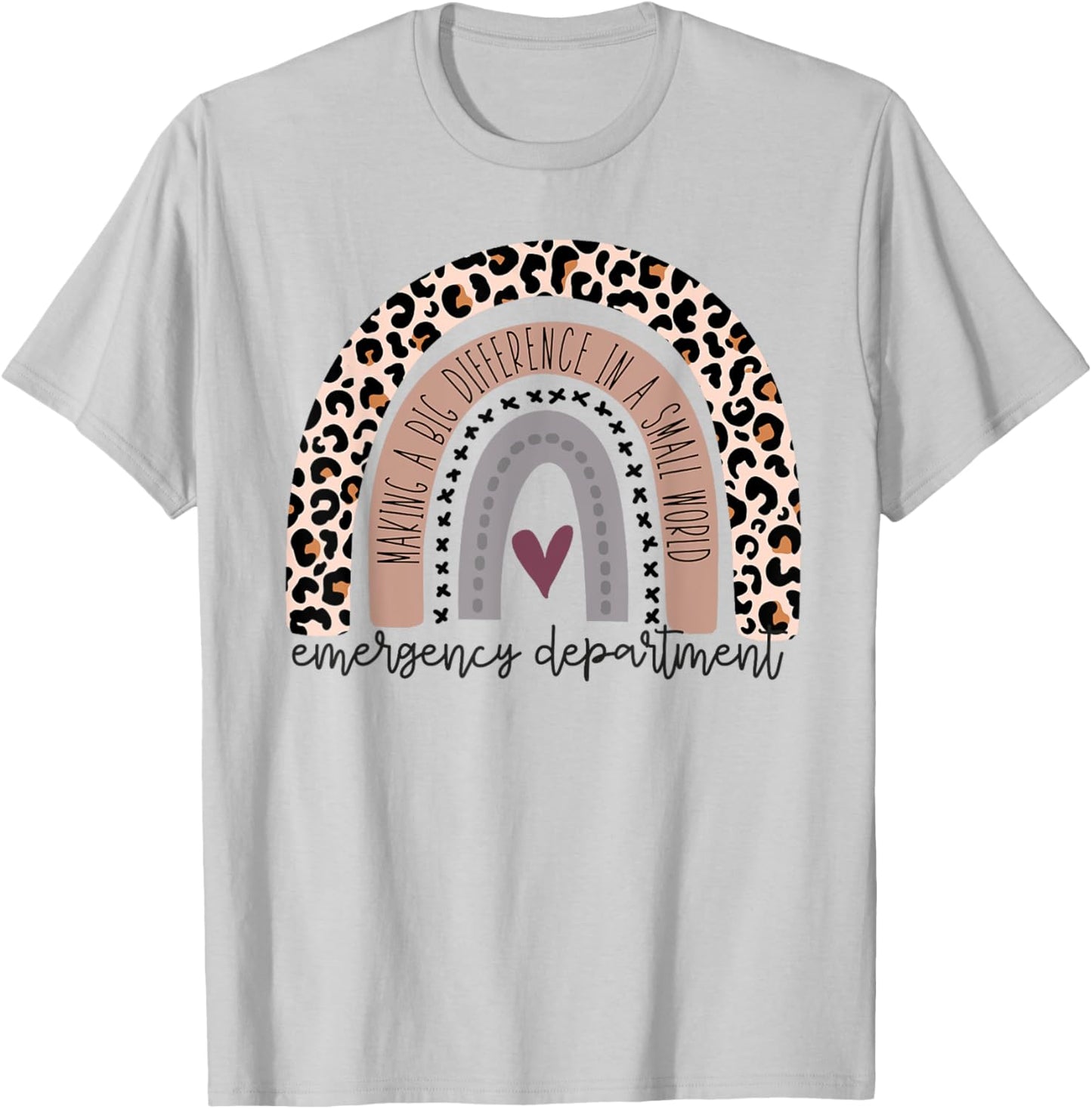 Emergency Department Emergency Room Healthcare rainbow T-Shirt - T-Shirt | Ash
