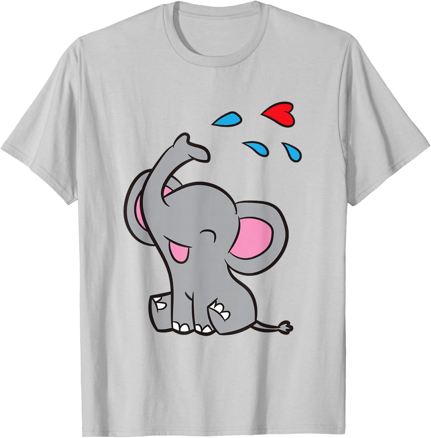 Cute Elephant Animal Kawaii Baby Elephant T-Shirt - T-Shirt | Ash