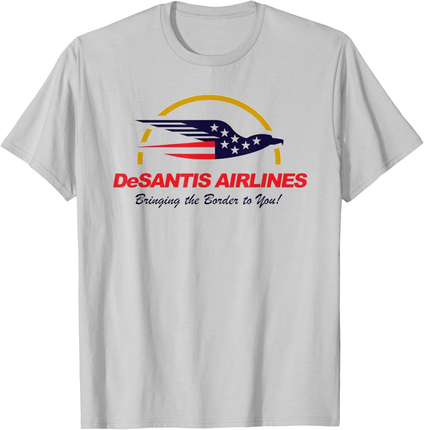 DeSantis Airlines Funny Political Meme Ron DeSantis T-Shirt - T-Shirt | Ash