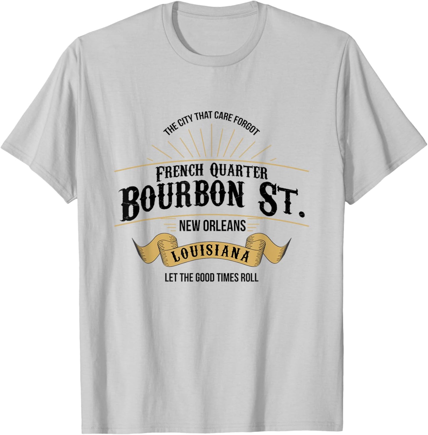 Vintage French Quarter Bourbon Street New Orleans Louisiana T-Shirt - T-Shirt | Ash