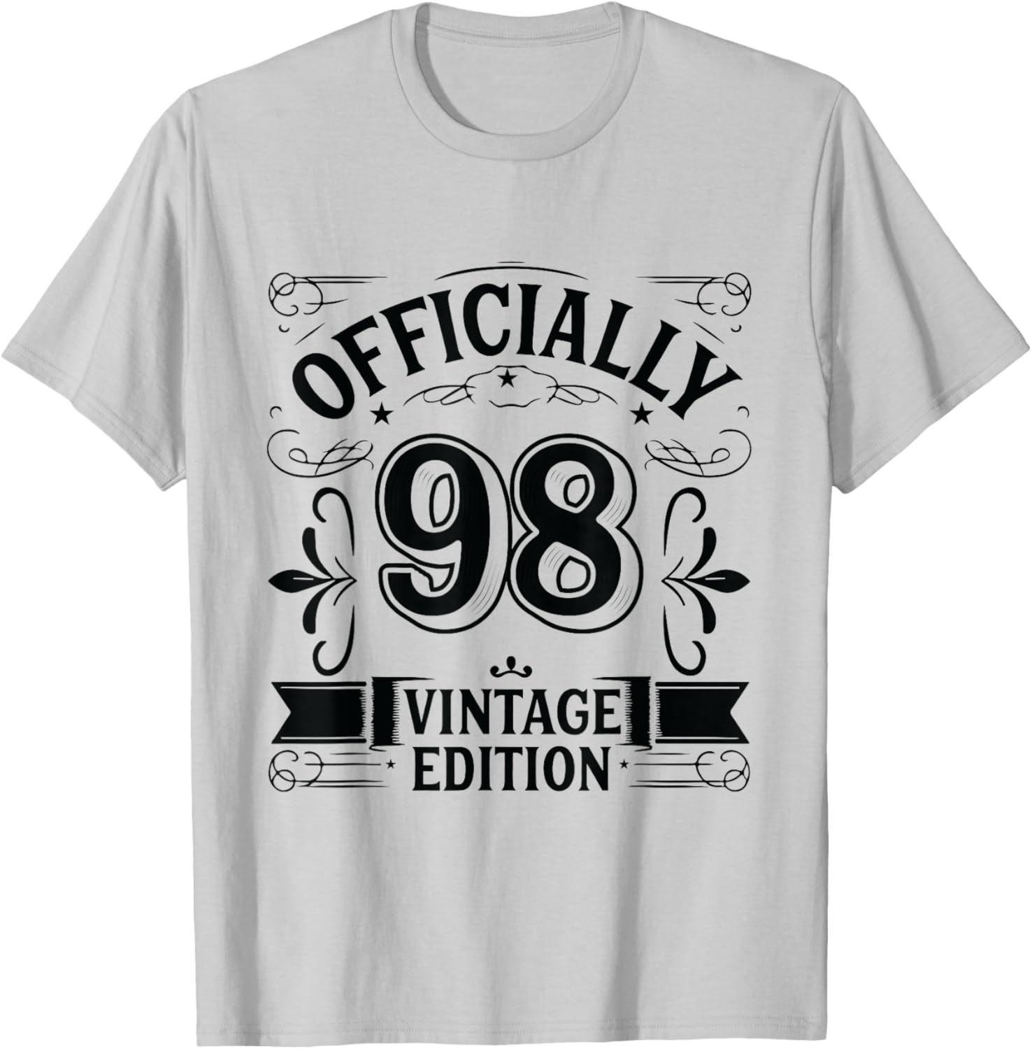 Officially 98 Year Old - Vintage Funny 98th Birthday T-Shirt - T-Shirt | Ash