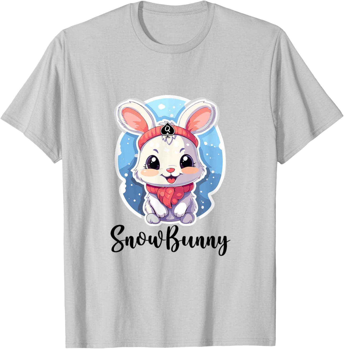 Snowbunny Cute Bunny Rabbit In The Snow T-Shirt - T-Shirt | Ash