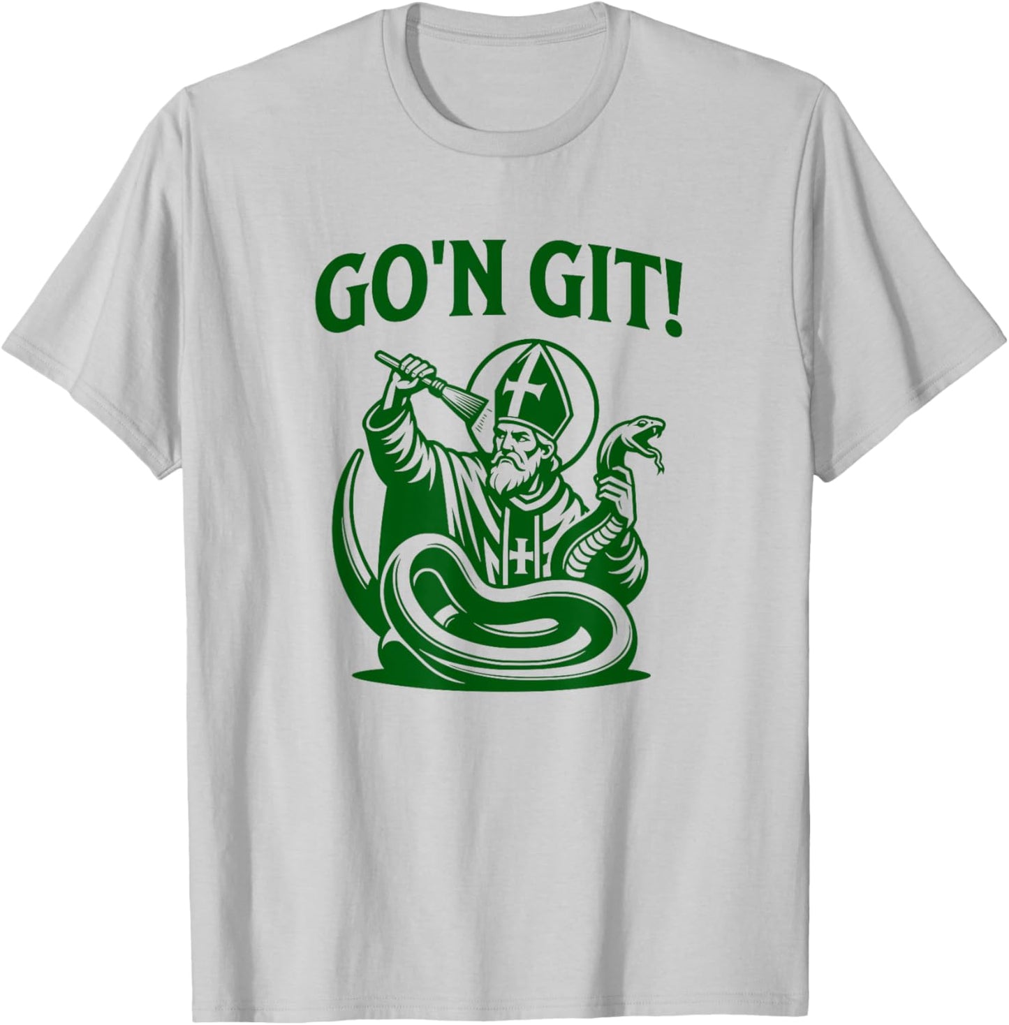 Funny Go'n Git St Patrick's Day Snake T-Shirt - T-Shirt | Ash
