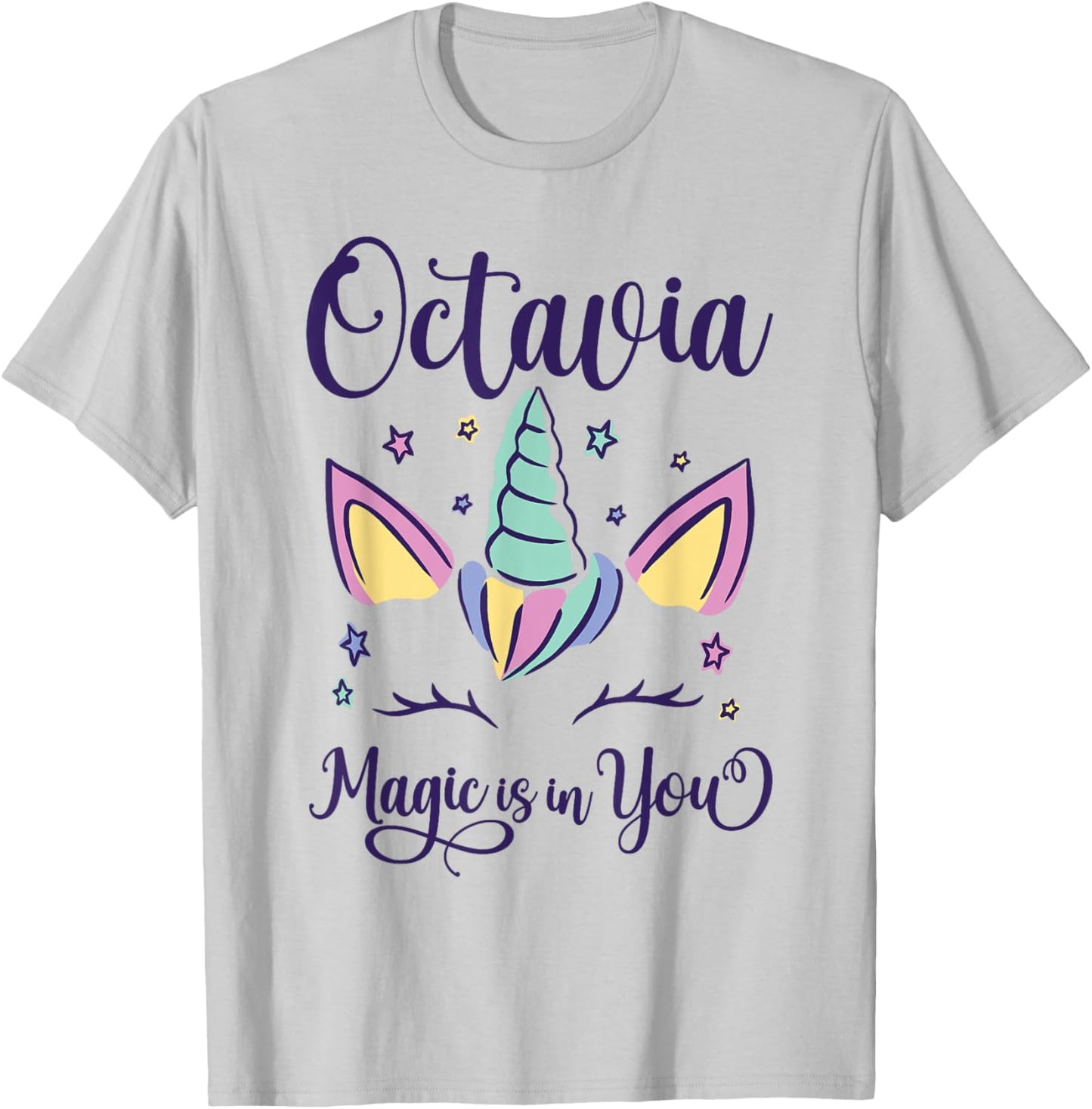 First Name Octavia Personalized I Love Octavia T-Shirt - T-Shirt | Ash