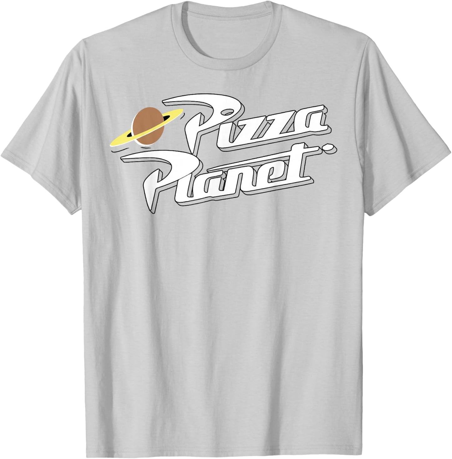 Disney Pixar Toy Story Pizza Planet Logo T-Shirt - T-Shirt | Ash