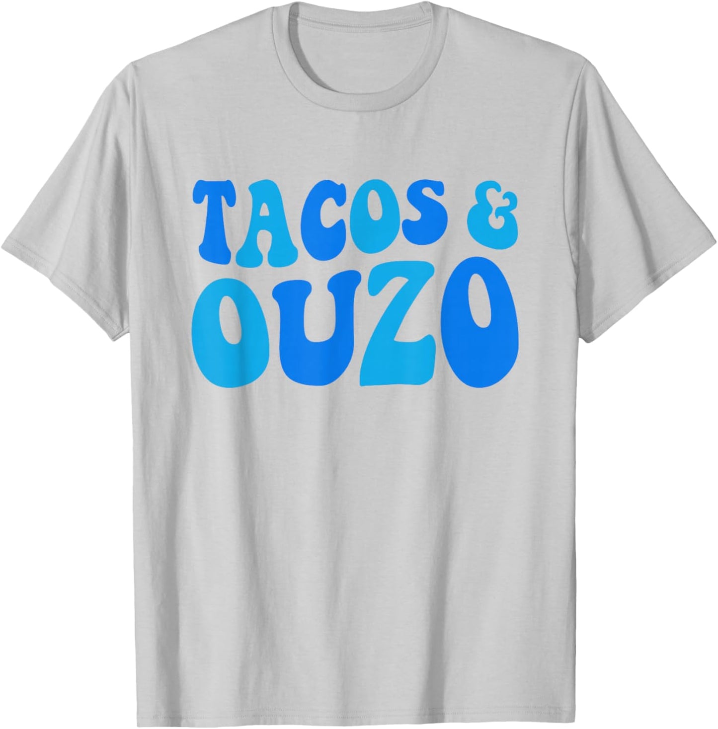 Greek Mexican Ouzo Tacos Hispanic Heritage Month Greek Party T-Shirt - T-Shirt | Ash