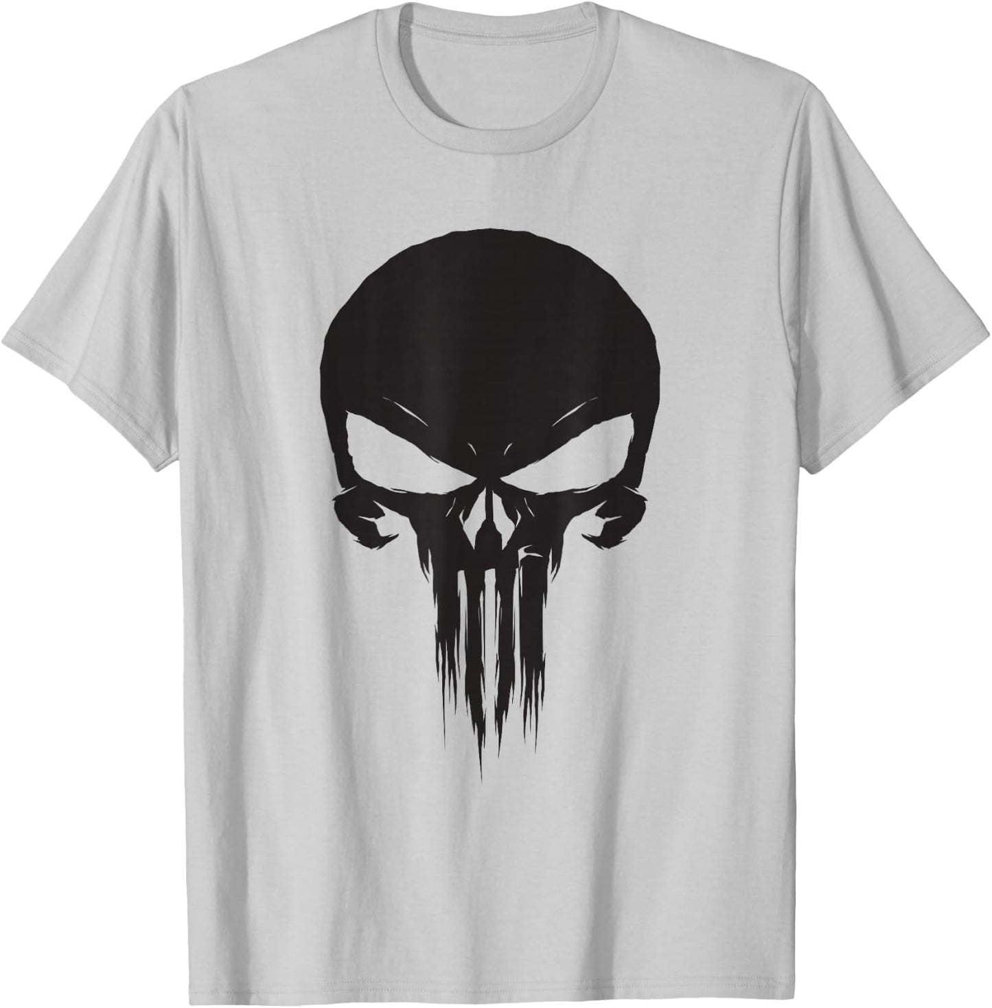 Marvel The Punisher Classic Skull Black Logo T-Shirt - T-Shirt | Ash