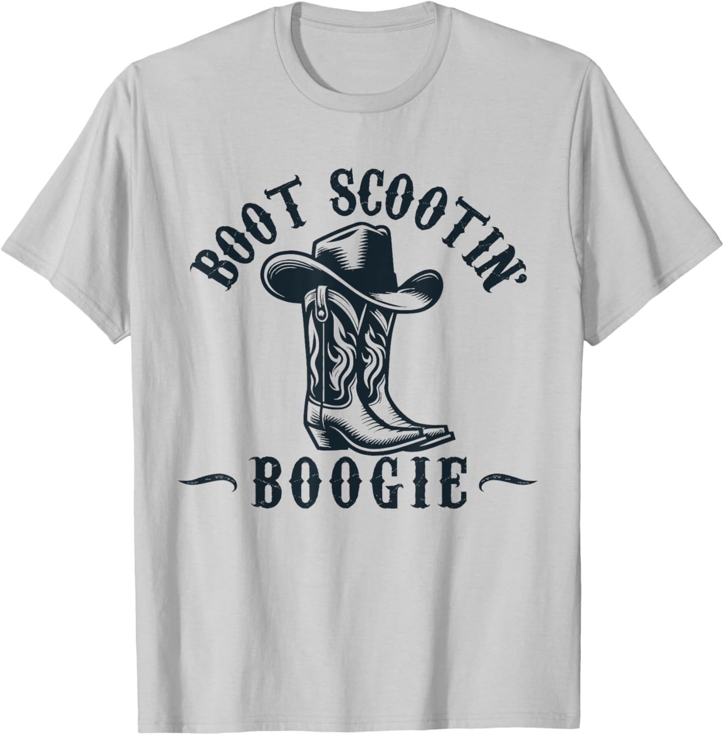 Boot Scootin’ Boogie Retro Vintage Western Cowboys Music T-Shirt - T-Shirt | Ash