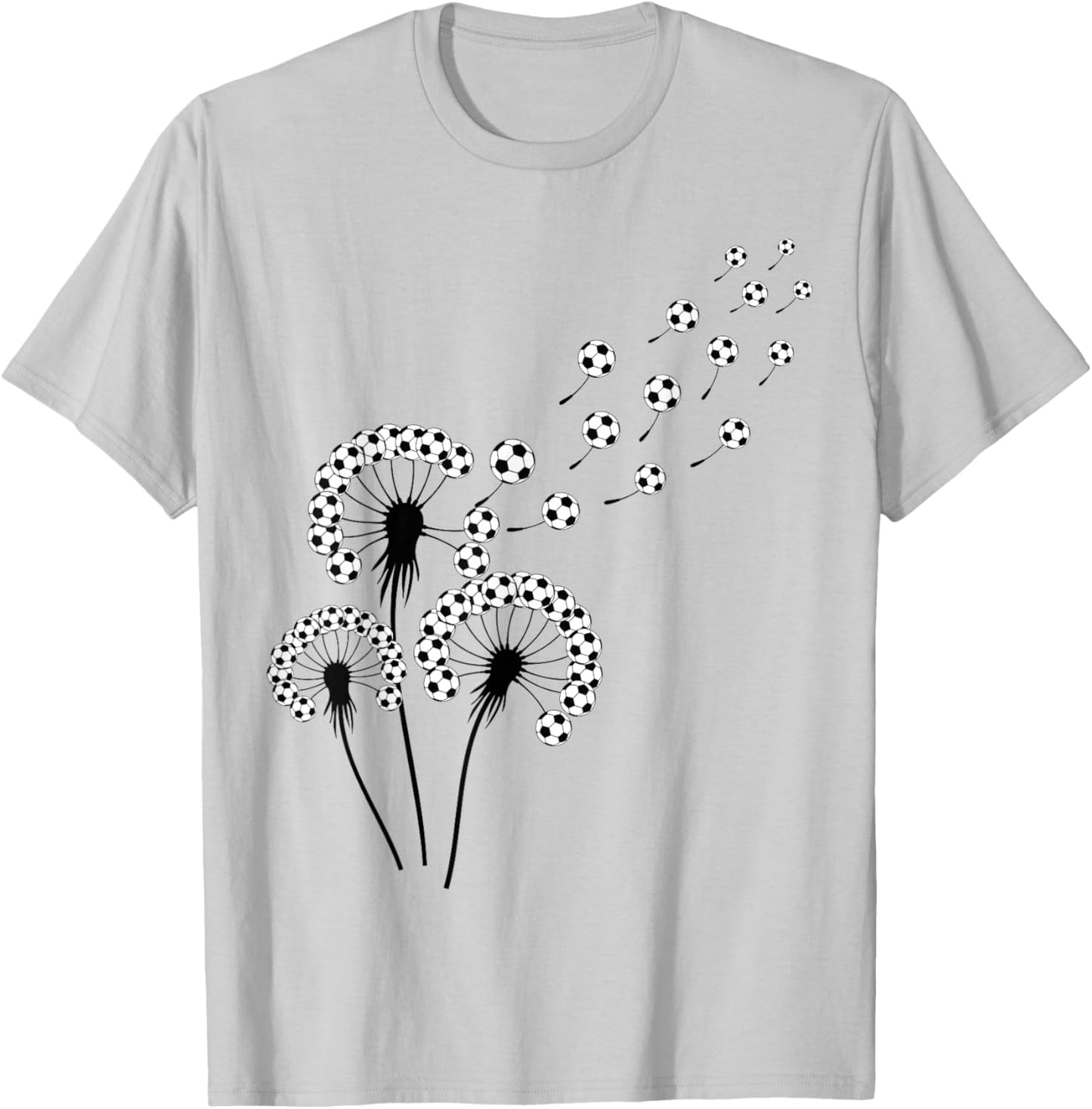 Dandelion Soccer Ball Shirt for Soccer Player Soccer T-Shirt - T-Shirt | Ash