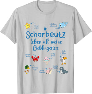 Meine Lieblingstiere in Scharbeutz T-Shirt - T-Shirt | Ash