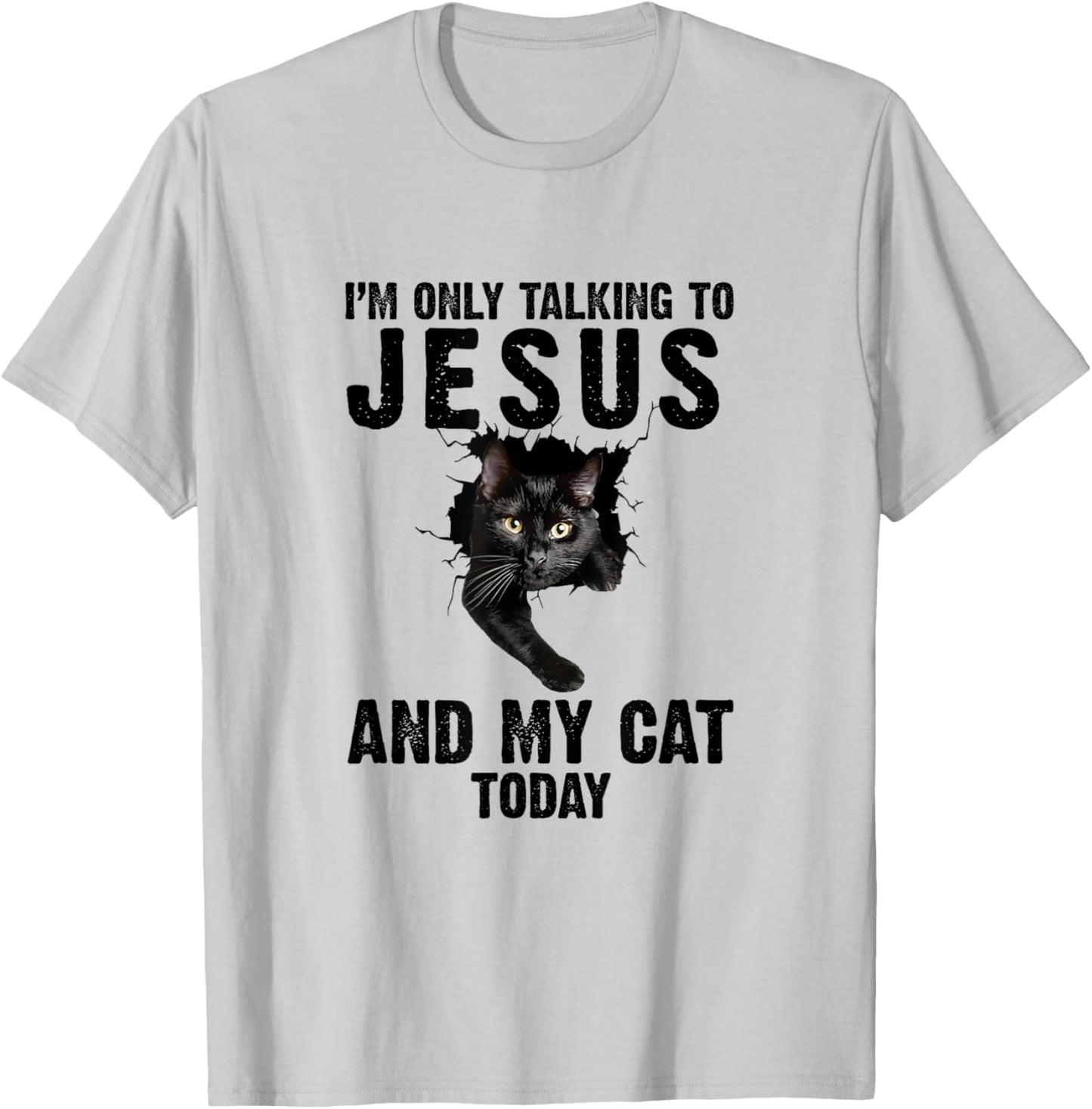 I'm Only Talking To Jesus And My Cat Today Women T-Shirt - T-Shirt | Ash