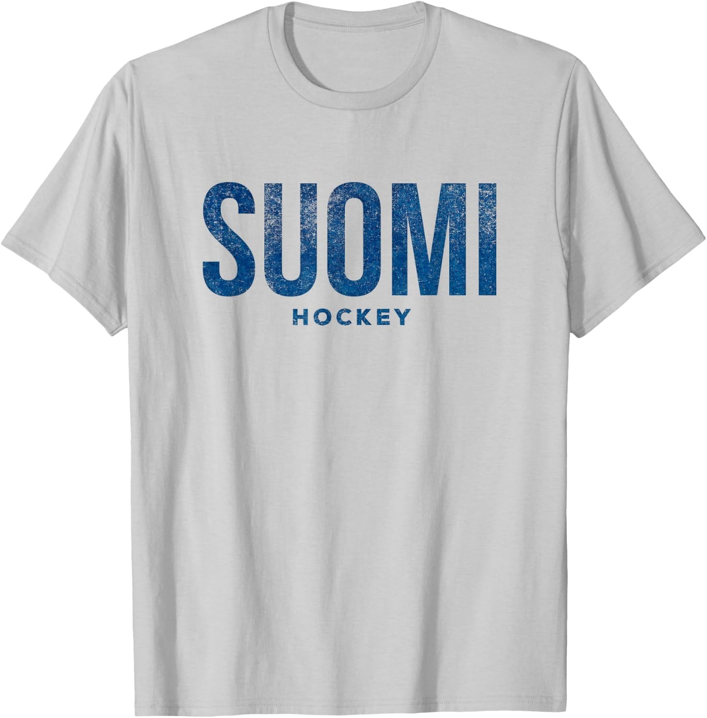 Finland Suomi Hockey Distressed Vintage Retro T Shirt T-Shirt - T-Shirt | Ash