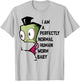 Invader Zim Perfectly Normal Human Text T-Shirt - T-Shirt | Ash