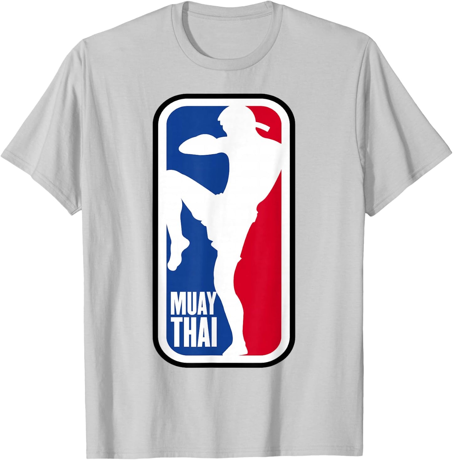 Muay Thai Fighter Retro Kickboxing MMA Training T-Shirt - T-Shirt | Ash