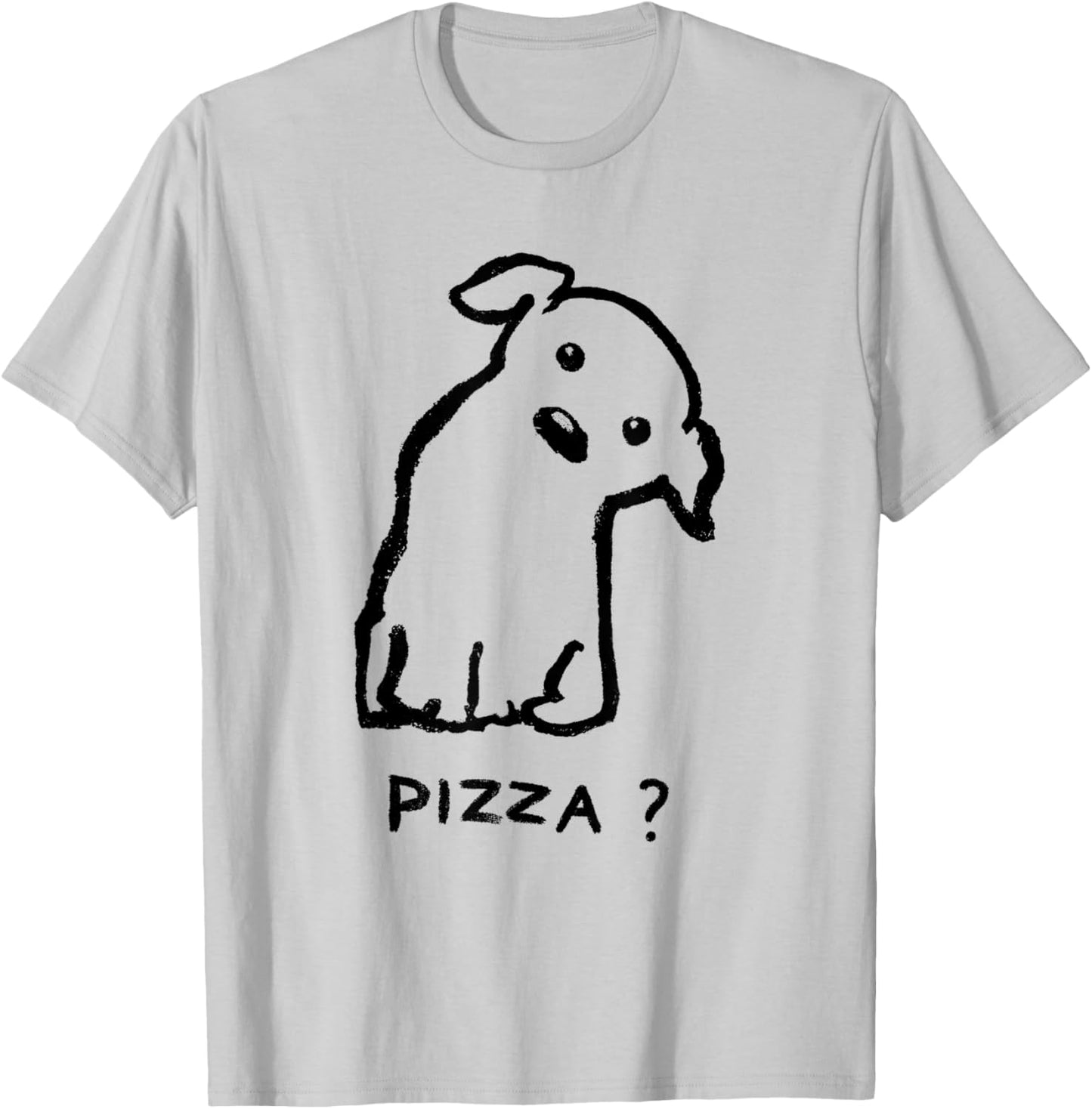 Threadless Fox Shiver Is it Pizza time? Graphic T-Shirt - T-Shirt | Ash