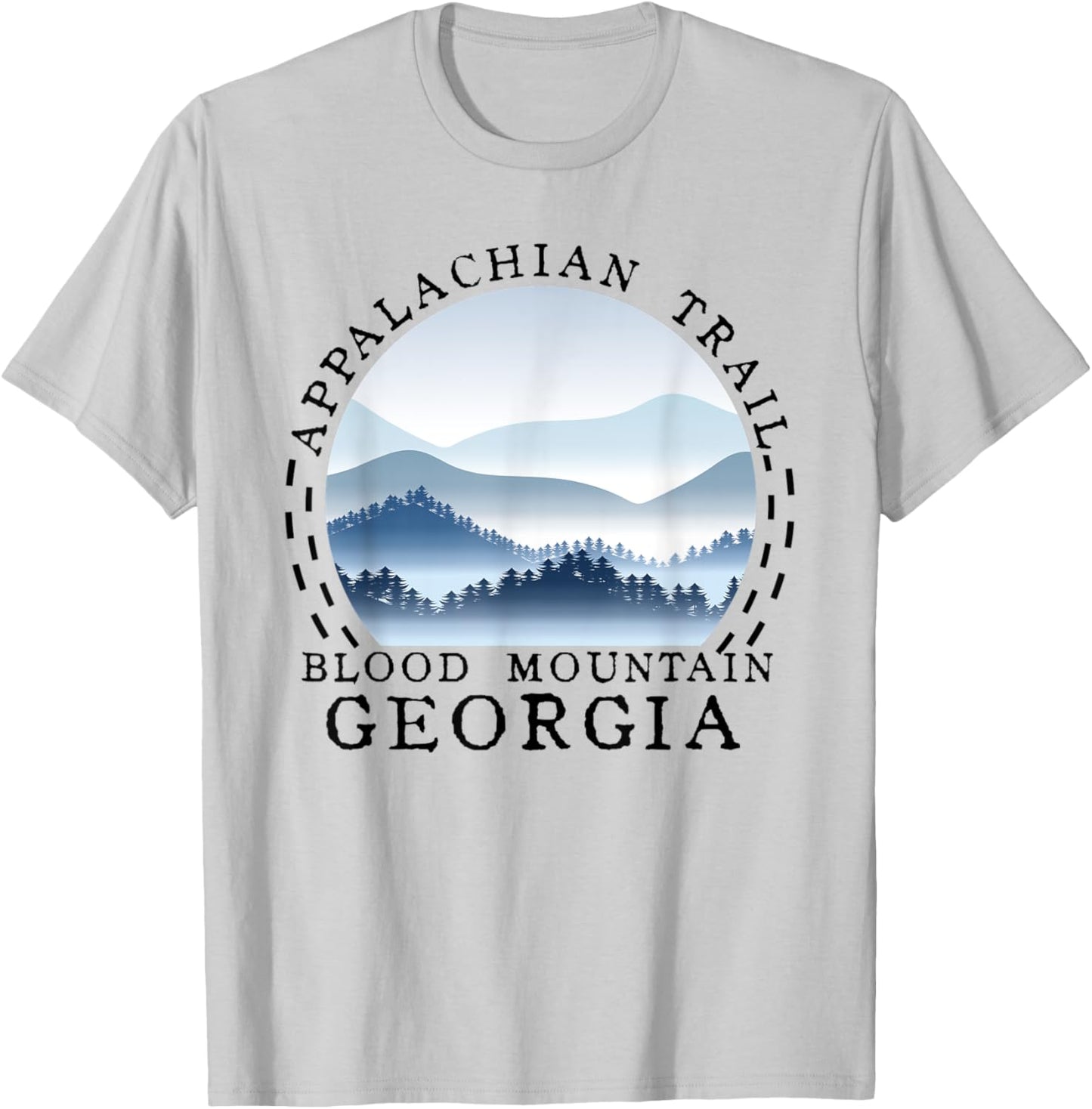 Appalachian Trail Hikers Hiking at Blood Mountain Georgia T-Shirt - T-Shirt | Ash