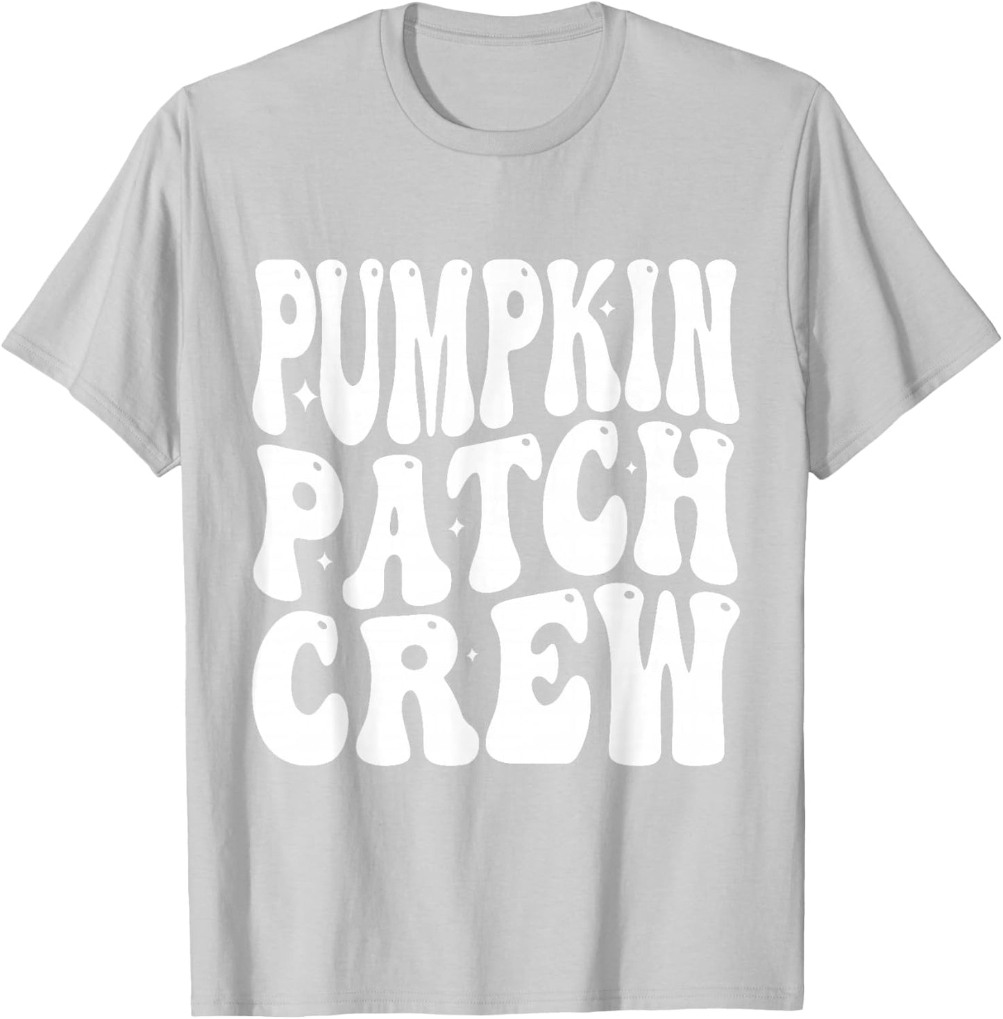Pumpkin Patch Crew Matching Family Halloween Groovy T-Shirt - T-Shirt | Ash