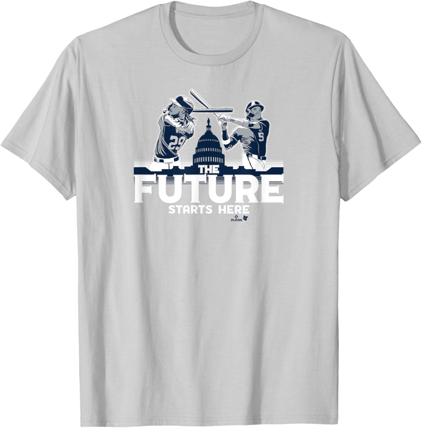 James Wood & CJ Abrams - Future Starts Here - DC Baseball T-Shirt - T-Shirt | Ash