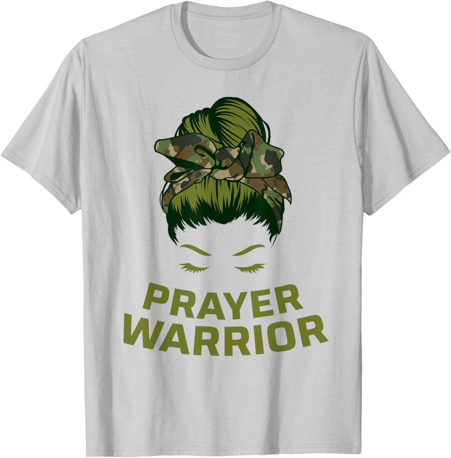 Prayer Warrior Women Faith God Jesus Christian T-Shirt - T-Shirt | Ash