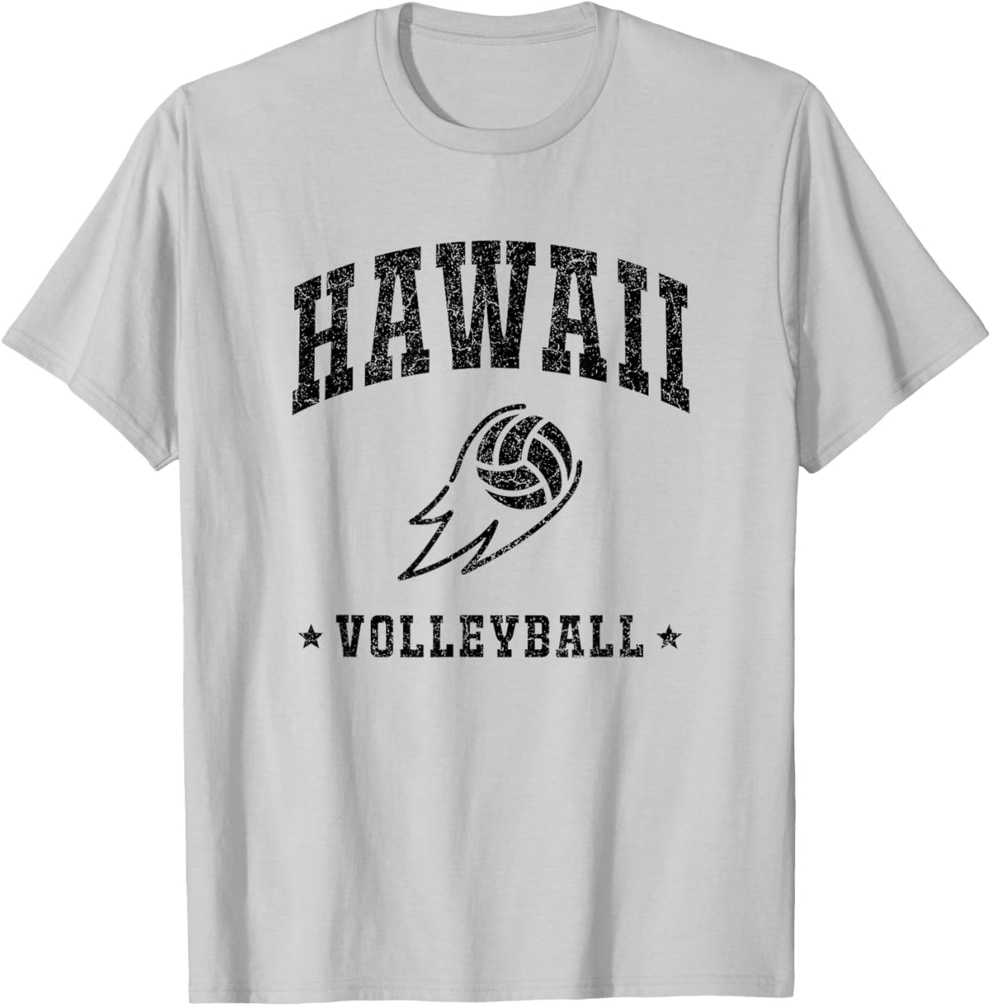 Hawaii Volleyball Vintage Gameday Retro Volleyball Lover T-Shirt - T-Shirt | Ash