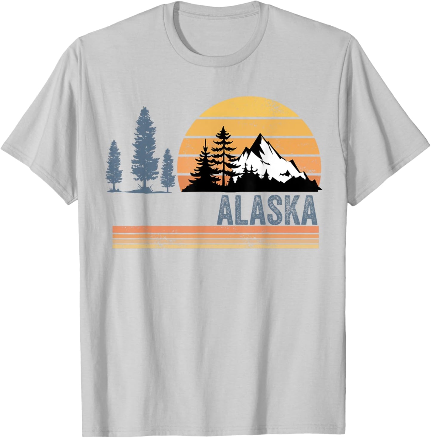 Alaska Souvenir Alaskan Vacation Vintage Travel Men Women T-Shirt - T-Shirt | Ash