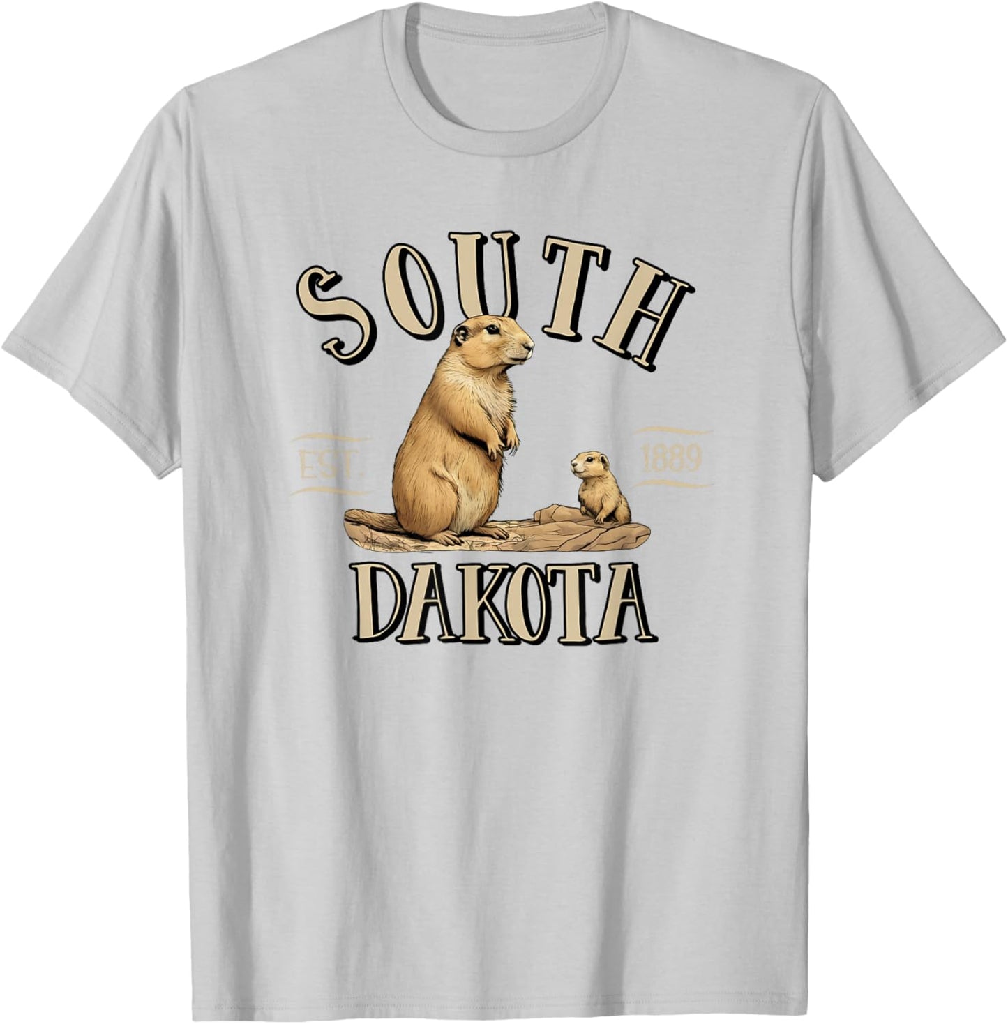 South Dakota Prairie Dogs T-Shirt - T-Shirt | Ash