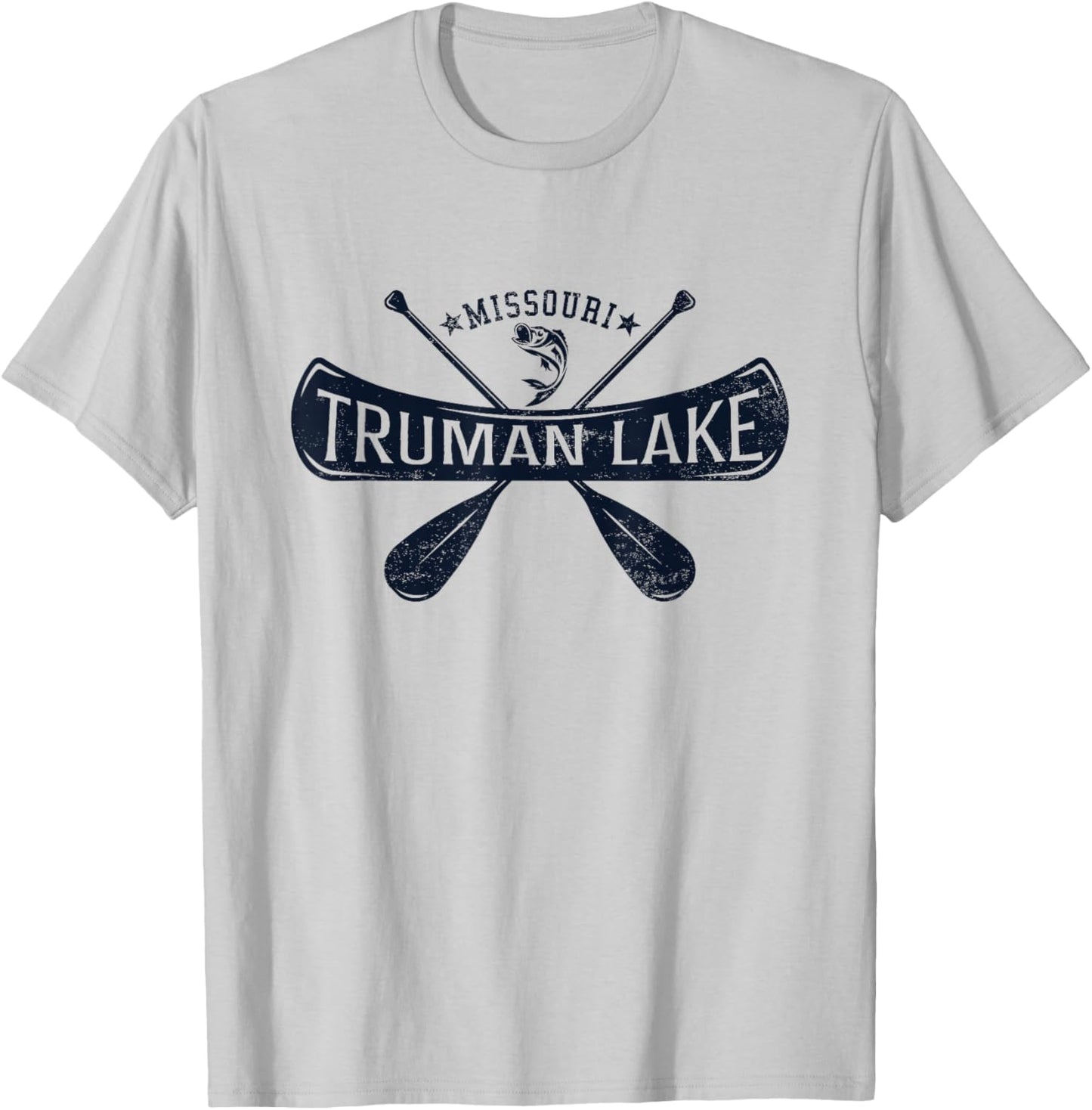 Truman Lake Missouri Vintage Distressed T-Shirt - T-Shirt | Ash