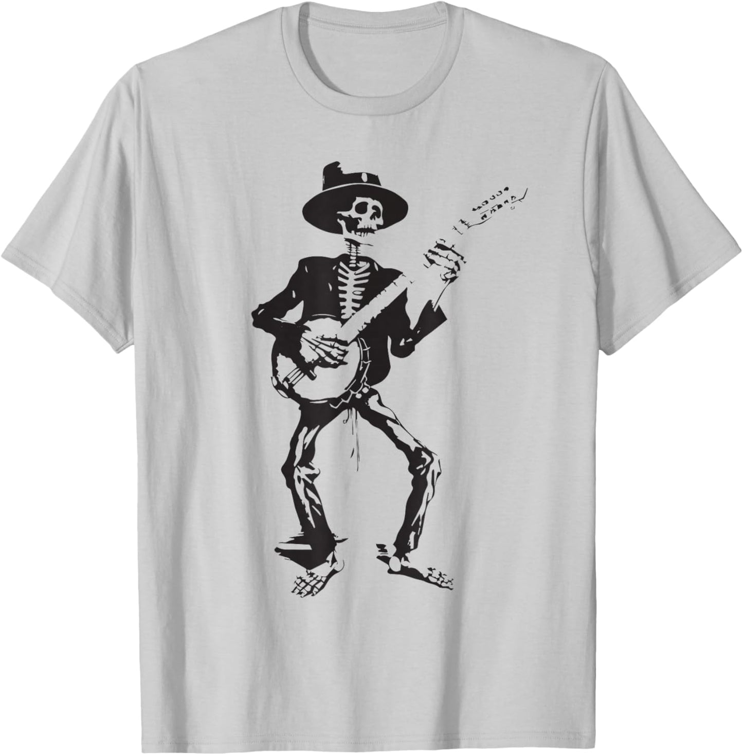 Banjo Dancing Skeleton Bluegrass Music Festival T-Shirt - T-Shirt | Ash