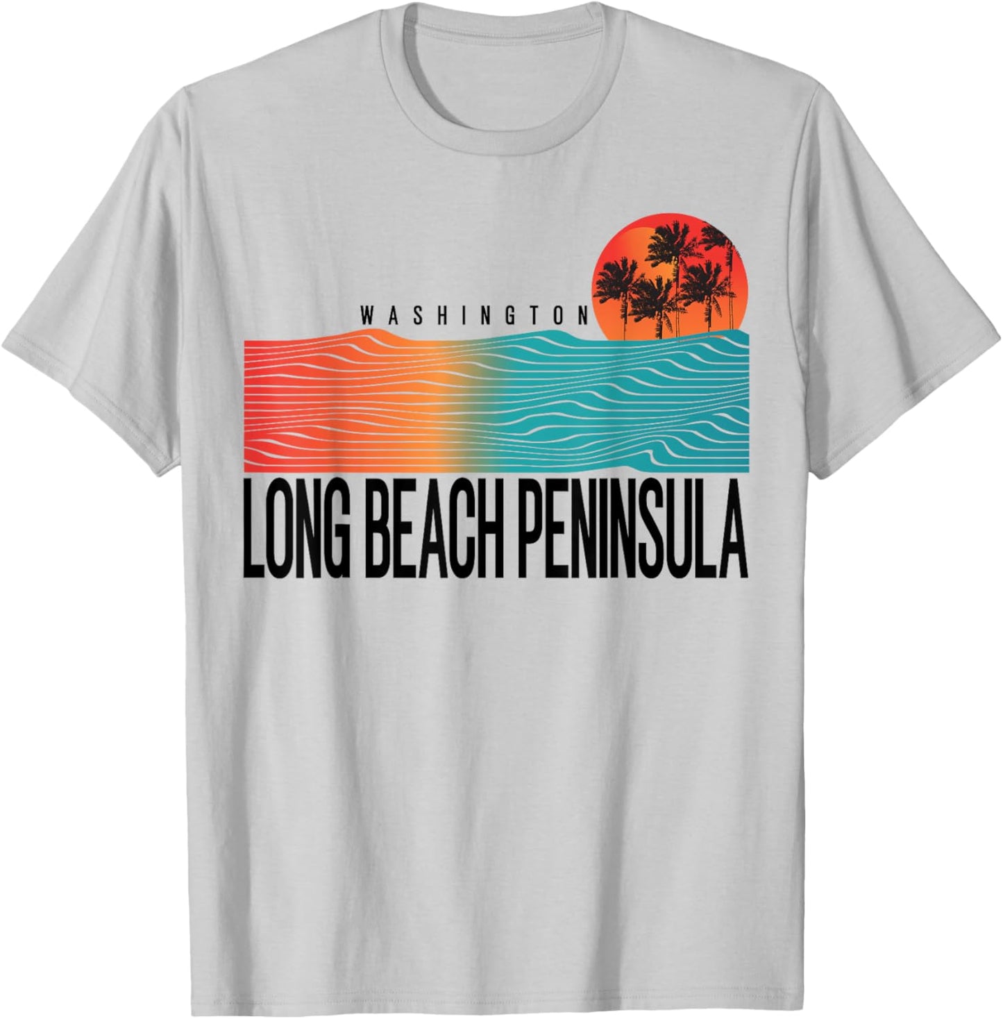 Washington Long Beach Peninsula Women Men Surfboarding T-Shirt - T-Shirt | Ash