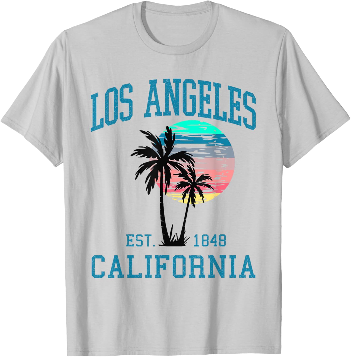 Los Angeles California LA Summer Vacation Beach Palm Trees Men Women Kids T-Shirt - T-Shirt | Ash