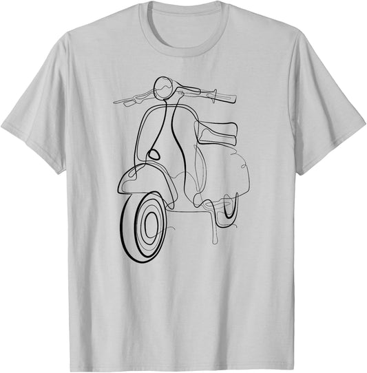 Scooter Moped Retro Italy Scooter T-Shirt - T-Shirt | Ash