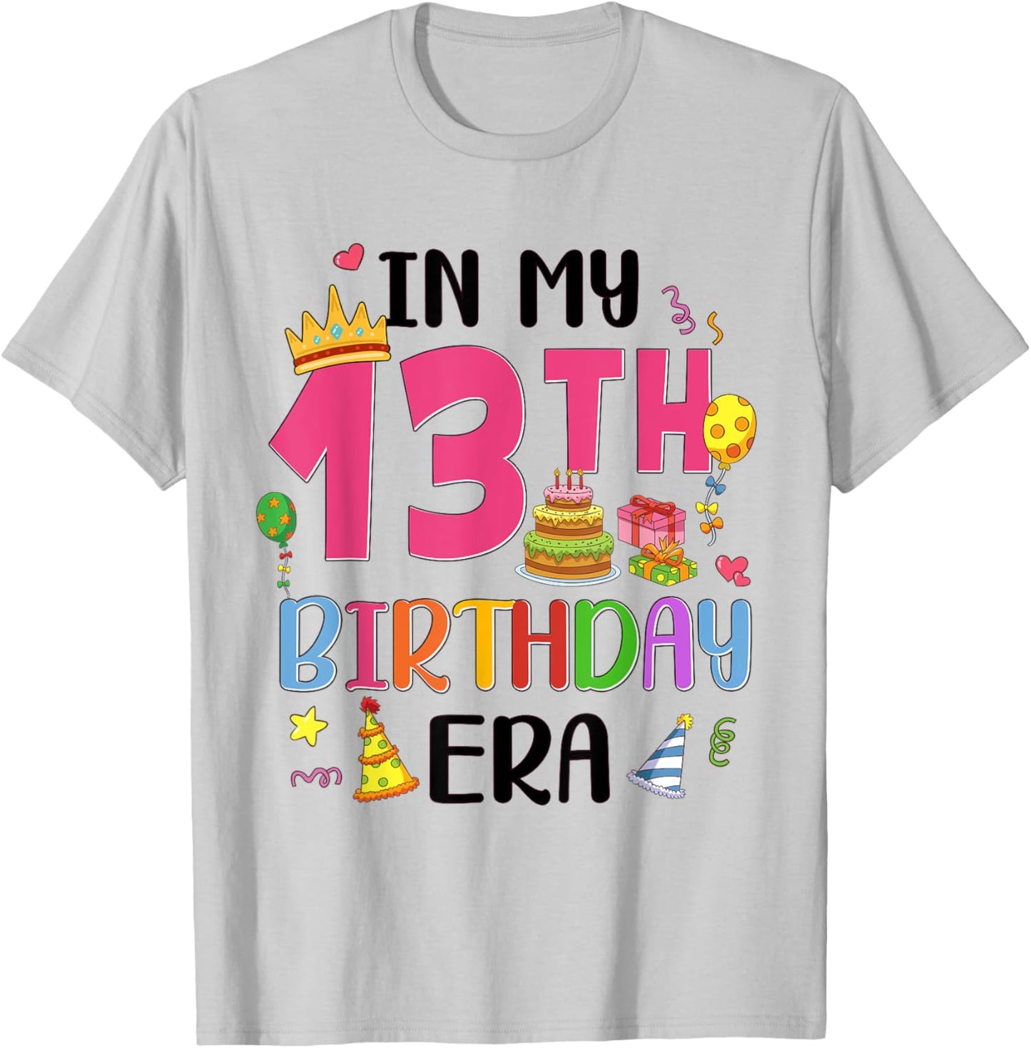 13 Years Girl Official Teenager Birthday 13th Birthday Girls T-Shirt - T-Shirt | Ash