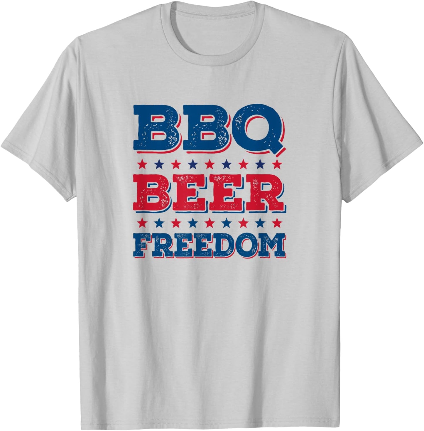 Bbq Beer Freedom Bbq, Beer, Freedom T-Shirt - T-Shirt | Ash