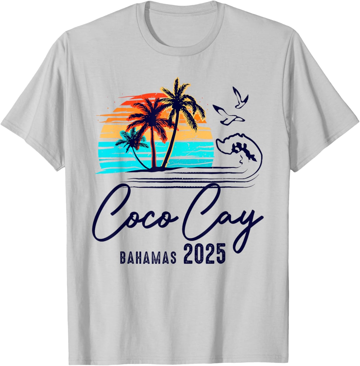Coco Cay Bahamas 2025 Vacation Souvenir Matching Family T-Shirt - T-Shirt | Ash