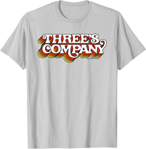 Three's Company Logo Officially Licensed T-Shirt - T-Shirt | Ash