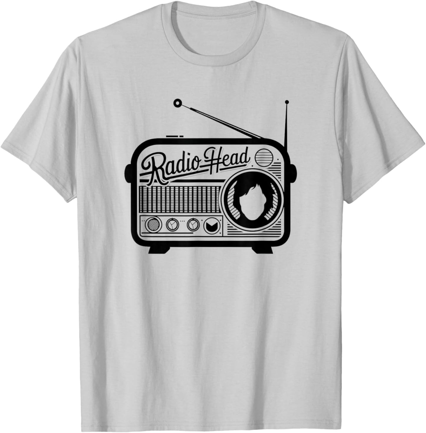 Retro Vintage Radio Head T-Shirt - T-Shirt | Ash