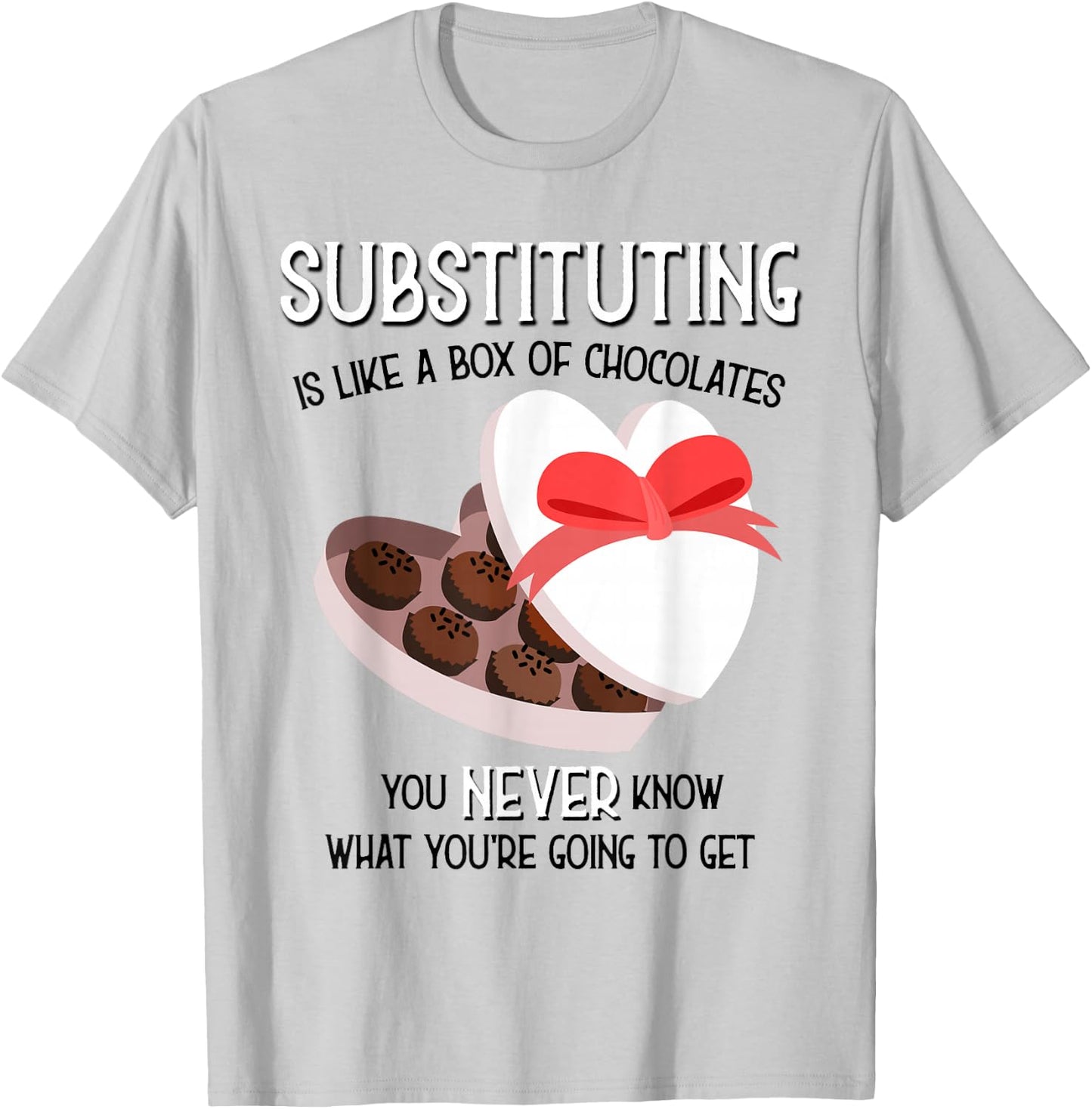 Substitute School Teacher T shirt Valentine s Day Gift Women T-Shirt - T-Shirt | Ash